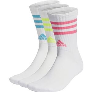 adidas Uniseks - 3-Stripes Cushioned Crew Socks voor volwassenen, 3 paar