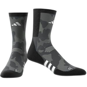 adidas Performance Training Grafische Camo Crew Sokken, Zwart/Grijs Zes/Wit, X-Small