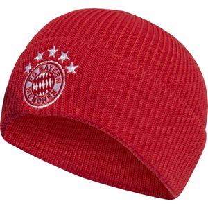 adidas Performance FC Bayern München Beanie - Unisex - Rood- Volwassenen (M/L)