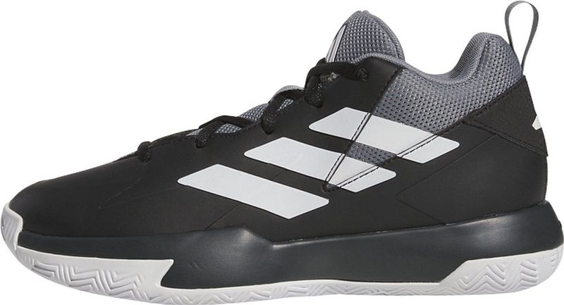 adidas - Basketbalschoen - Zwart - Textiel en Leer - Cloudfoam