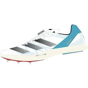 adidas Adizero Tyo Schoenen-Low (Non Football) voor heren, Ftwr White/Core Black/Lucid Cyan, 42 EU, Ftwr White Core Black Lucid Cyaan, 42 EU