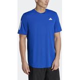 Adidas - Club 3 Stripes T-shirt - Korte Mouwen - Zwart - 100% Gerecycled Polyester