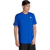 Adidas - Club 3 Stripes T-shirt - Korte Mouwen - Zwart - 100% Gerecycled Polyester