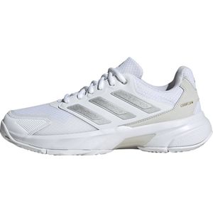 adidas CourtJam Control 3 tennisschoenen, textiel bovenwerk, zwart, Wolk Wit Zilver Metallic Grijs One, 40 EU