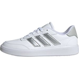 adidas Dames Courtblock Shoes, Cloud White/Silver Metallic/Grey Two, 36 2/3, Ftwr Wit Zilver Met Grey Two, 36.50 EU