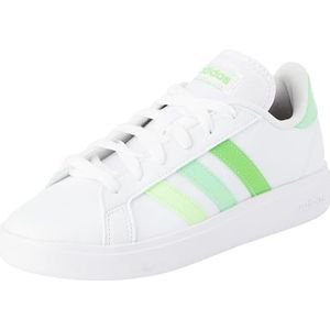 adidas Grand Court Base 2.0 sneaker voor dames, groen Spark/kernzwart/puttygrijs, 39 1/3 EU
