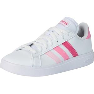 adidas Grand Court Base 2.0 Sneaker voor dames, wit/wolkwit/zalig roze/helderroze, 42 EU