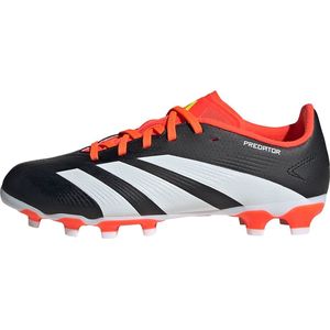 adidas Predator League Gras / Kunstgras Voetbalschoenen (MG) Kids Zwart Wit Felrood