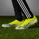 adidas X Crazyfast Elite Veterloze Gras Voetbalschoenen (FG) Felgeel Zwart Wit