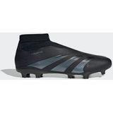 adidas Predator League Veterloze Gras Voetbalschoenen (FG) Zwart Donkergrijs