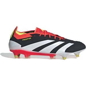 adidas Predator Elite IJzeren-Nop Voetbalschoenen (SG) Zwart Wit Felrood