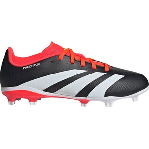adidas Uniseks-Kind Predator League Firm Ground Football Boots, Core Black/Cloud White/Solar Red, 28 EU