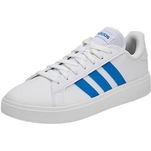 adidas Heren Grand Court Base 2.0 Shoes, Cloud white/preloved scarlet/Cloud white, 45 1/3 EU