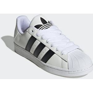 Adidas Originals, Reflecterende Superstar Sneakers Wit Zwart Wit, Heren, Maat:45 1/3 EU