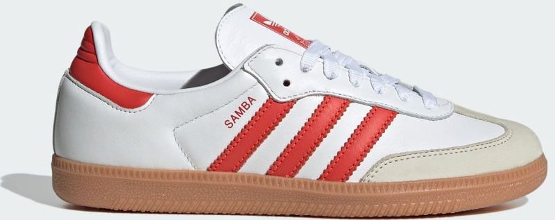 adidas - Samba OG - Sportschoenen - Wit Solar Red - Gum
