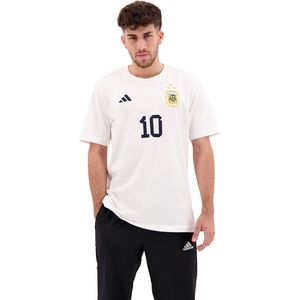 Adidas Messi 10 Gfx Short Sleeve T-shirt Wit L Man