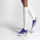 adidas Unisex X Crazyfast.3 Fg Messi Sneaker, Donkerblauw Zilver Met Semi Flash Aqua, 44 2/3 EU