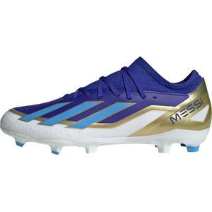 adidas Unisex X Crazyfast.3 Fg Messi Sneaker, Donkerblauw Zilver Met Semi Flash Aqua, 36 2/3 EU