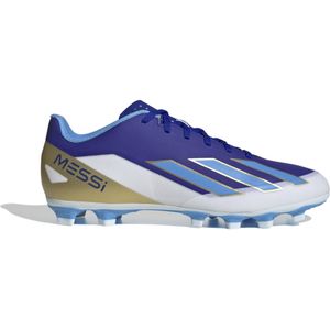 adidas X Crazyfast Messi Club Gras / Kunstgras Voetbalschoenen (MG) Blauw Wit Goud