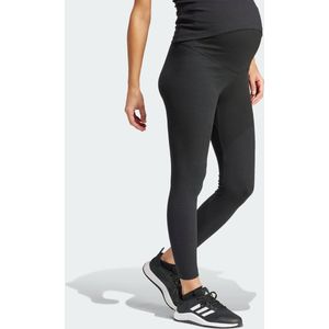 adidas Sportswear Ribbed High-Waist 7/8 Legging (Positiekleding) - Dames - Zwart