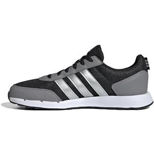 adidas Run50s Sneaker voor dames, Core Zwart Zilver Met Grijs Drie, 38 2/3 EU