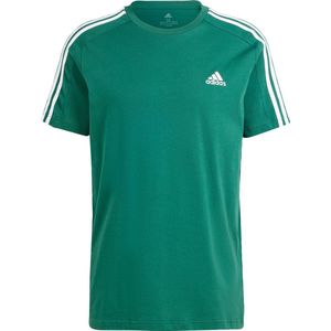 adidas Sportswear Essentials Single Jersey 3-Stripes T-shirt - Heren - Groen
