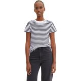Tom Tailor Modern Stripe T-shirt Grijs Vrouw