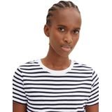 Tom Tailor Modern Stripe T-shirt Grijs Vrouw