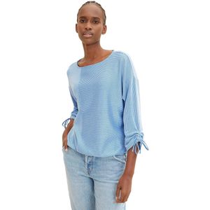 Gestreept T-shirt - Onderzeese Halslijn - Viscose en Polyester