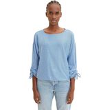 Gestreept T-shirt - Onderzeese Halslijn - Viscose en Polyester