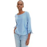 Gestreept T-shirt - Onderzeese Halslijn - Viscose en Polyester