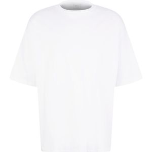 T-shirt - Wit - Oversized Pasvorm - Ronde Hals - Korte Mouwen