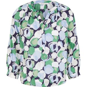 TOM TAILOR - 1035880 - Blouse - Green Flower Design - Katoen/Modal Mix