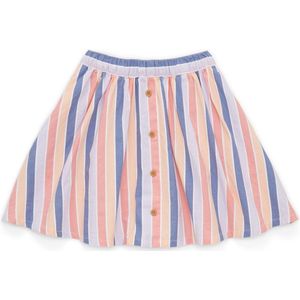 A-lijnrok - Gestreept - Biologisch Katoen - Met Knoopdetails