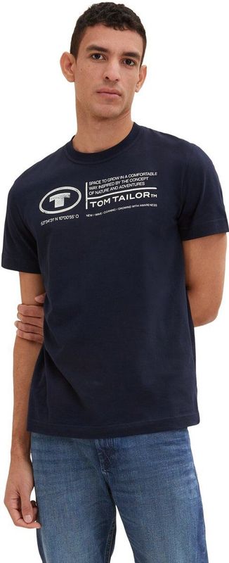 Effen T-shirt - Logoprint - Korte Mouwen - Zachte Jersey