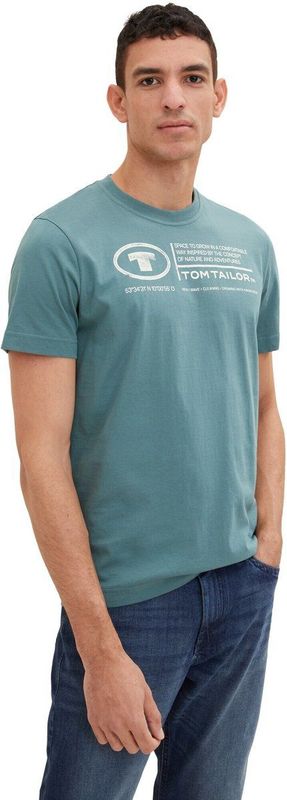 T-shirt - Effen Kleuren - Logo-Print - Regular Fit - Zachte Single-Jersey