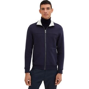 TOM TAILOR - 1037049 - Sweatshirt - Navy - Regular Fit, Zijdelingse Steekzakken