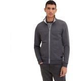 Tom Tailor Cutline Sweat Jacket Sweatshirt Grijs Man