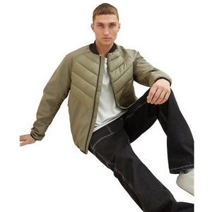 TOM TAILOR-denim Denim hybride gewatteerde herenjas met bomberkraag