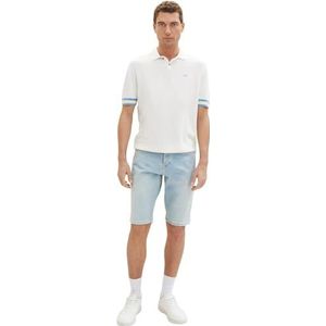 TOM TAILOR Heren 1036296 Bermuda Jeans Shorts, 10117-Used Bleached Blue Denim, 30, 10117 - Gebruikte Bleached Blue Denim, 30
