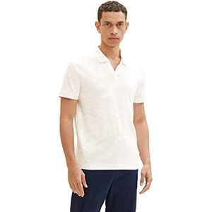TOM TAILOR Heren 1036376 Poloshirt, 10332-Off White, L, 10332 - Off White, L