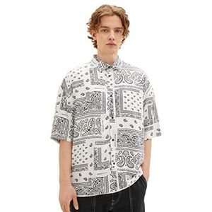 TOM TAILOR Denim Heren 1036257 hemd, 31856-White Big Paisley Print, XXL, 31856 - White Big Paisley Print, XXL