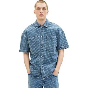 TOM TAILOR Denim Heren 1036274 hemd, 31888-Wording Laser Print, M, 31888 - Wording Laser Print, M