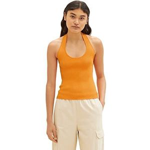 TOM TAILOR Denim Dames 1036514 pullovertje, 31684 Bright Mango Orange, XXL, 31684 - Bright Mango Orange, XXL