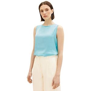 TOM TAILOR Dames 1036797 Top, 26007-Teal Radiance, M, 26007 - Teal Radiance, M