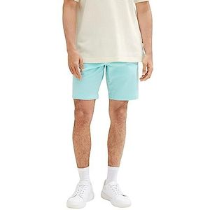 TOM TAILOR Heren Regular Fit Tech Chino Shorts, 31046 - Blue Tibetaanse steen, 32