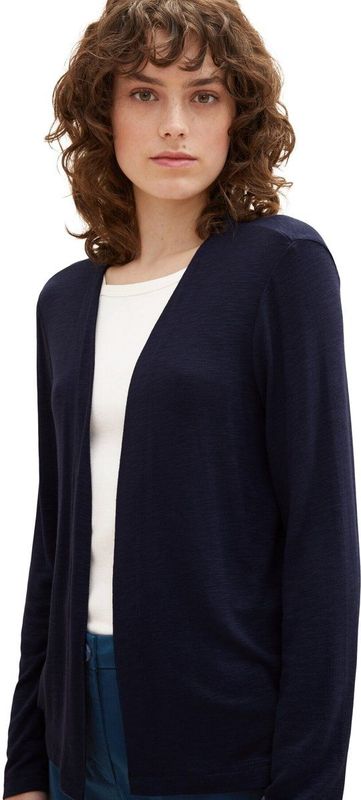 TOM TAILOR - Basic Zomercardigan - Sky Captain Blue - Licht Gebreid Jersey