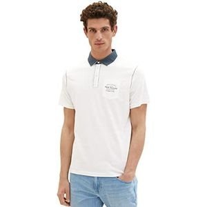 TOM TAILOR 1038533 Poloshirt voor heren, 10332-Off White, XXL, 10332 - Off White, XXL