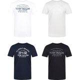 Tom Tailor - 4 Pack - T-Shirt - Veelkleurig - 100% Katoen