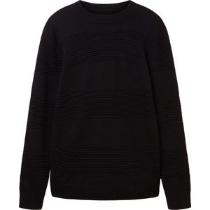 TOM TAILOR structure stripe crewneck knit Heren Trui